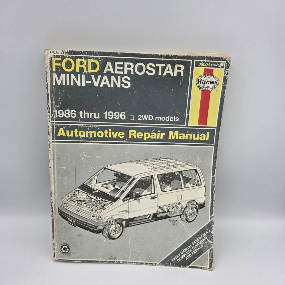 Haynes 36004 1476 Automotive Repair Manual Ford Aerostar MiniVans 1986 to 1996